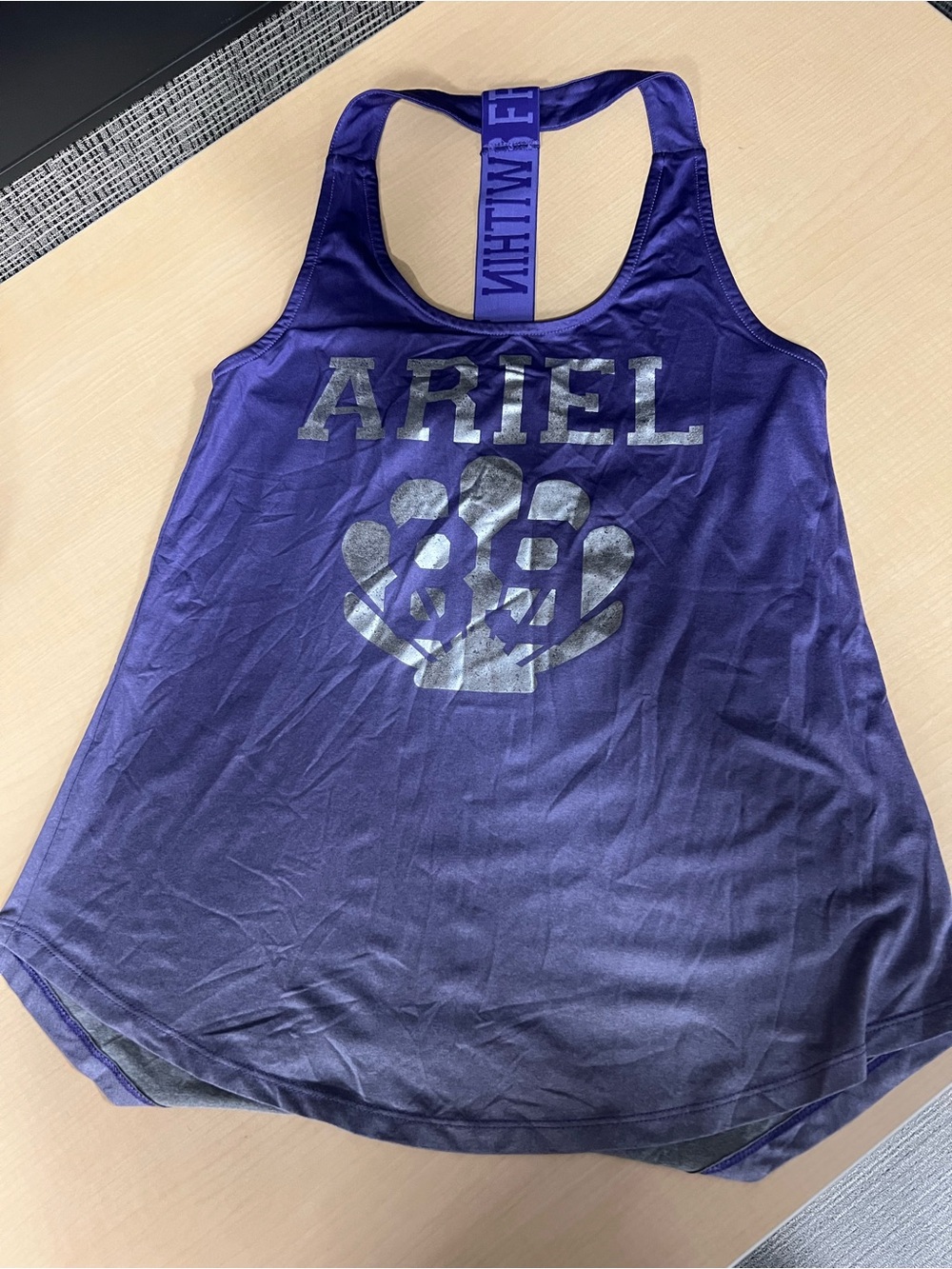 Disney ARIEL Purple athletic tank top 🧜‍♀️ Little Mermaid HOT TOPIC